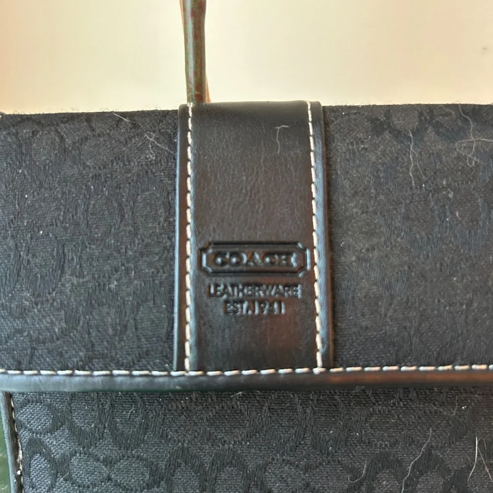 Authentic Coach "C" Monogram Miniature Wallet in Black With Buckle Detail - Picture 2 of 5